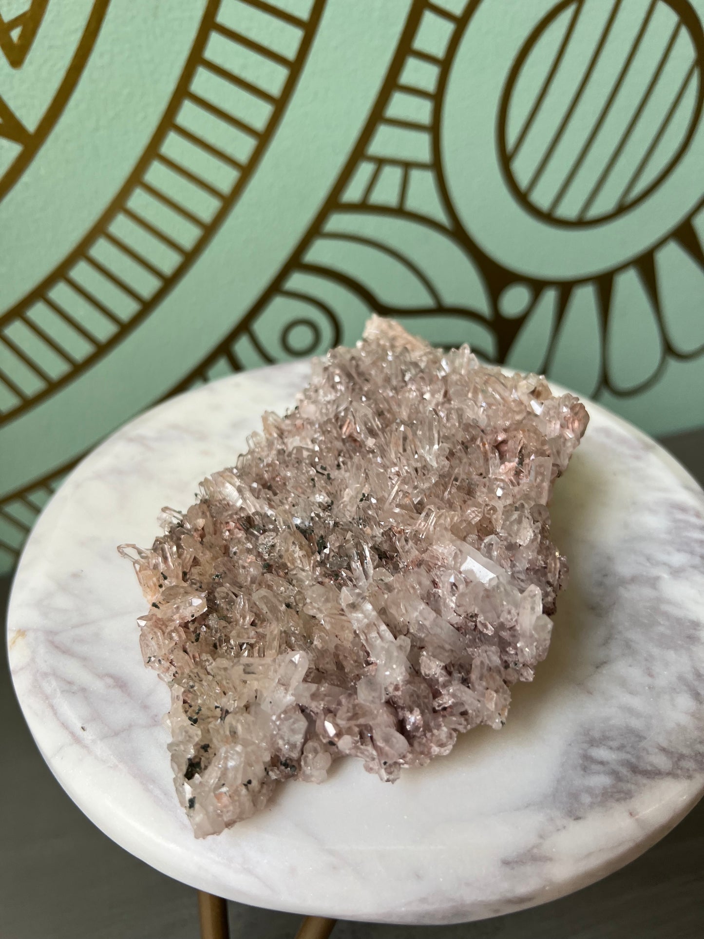 Pink Faden Lemurian Cluster (2)