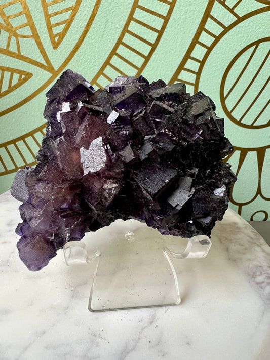 Purple Cubic Muzquiz Fluorite
