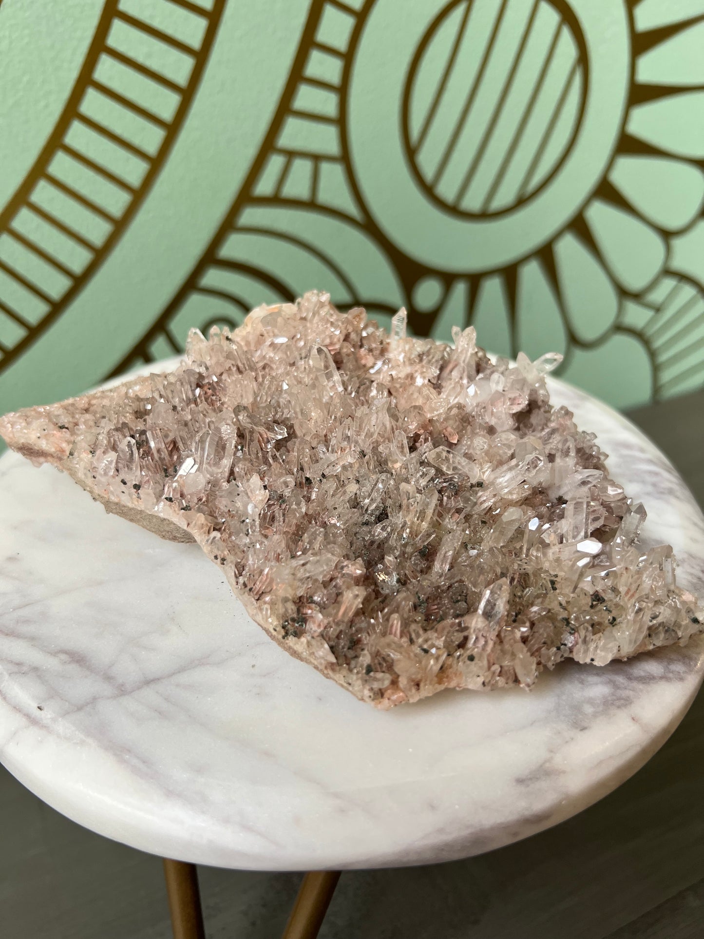 Pink Faden Lemurian Cluster (2)