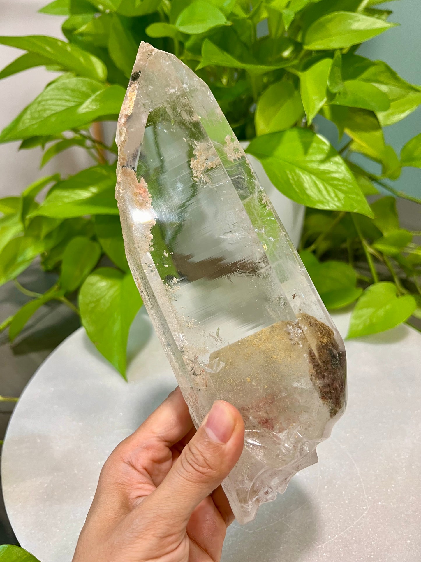 Diamantina Lemurian Quartz Skull Wand