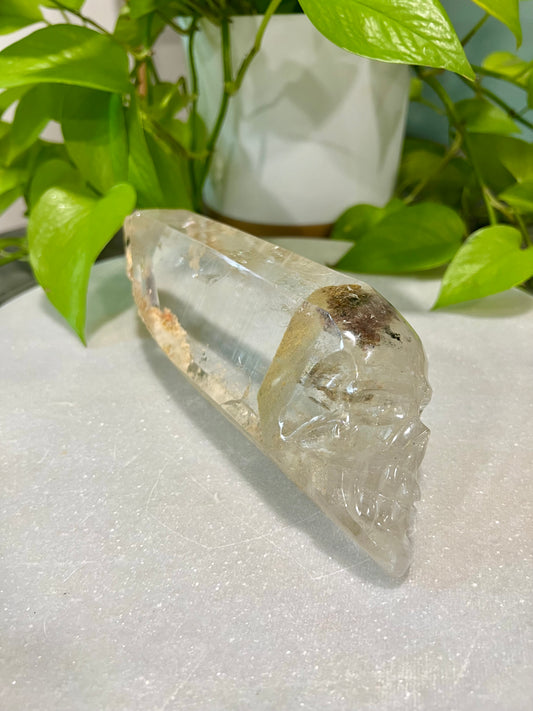 Diamantina Lemurian Quartz Skull Wand