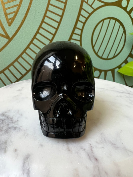 Black Obsidian Skull