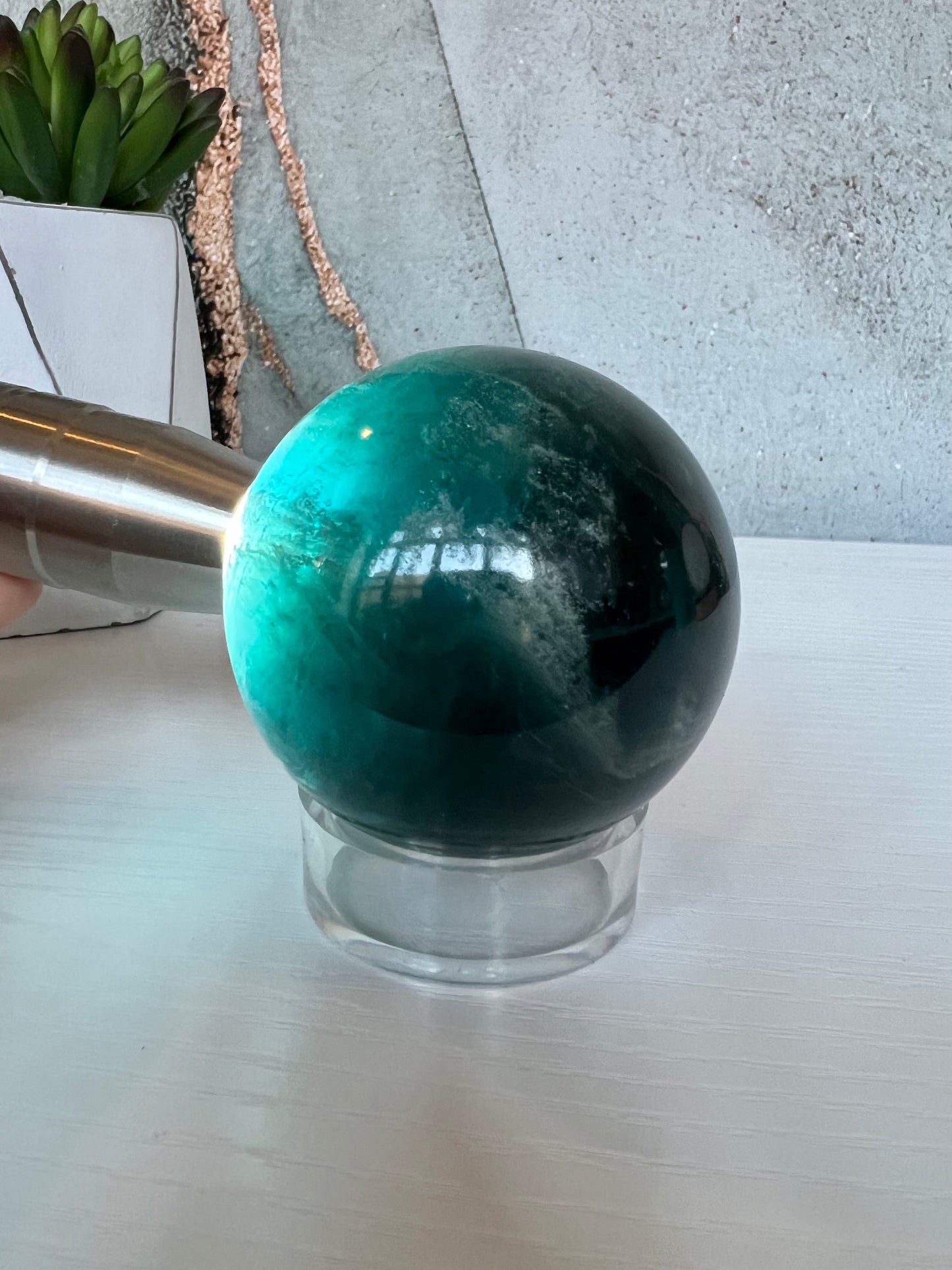 Blue Fluorite sphere