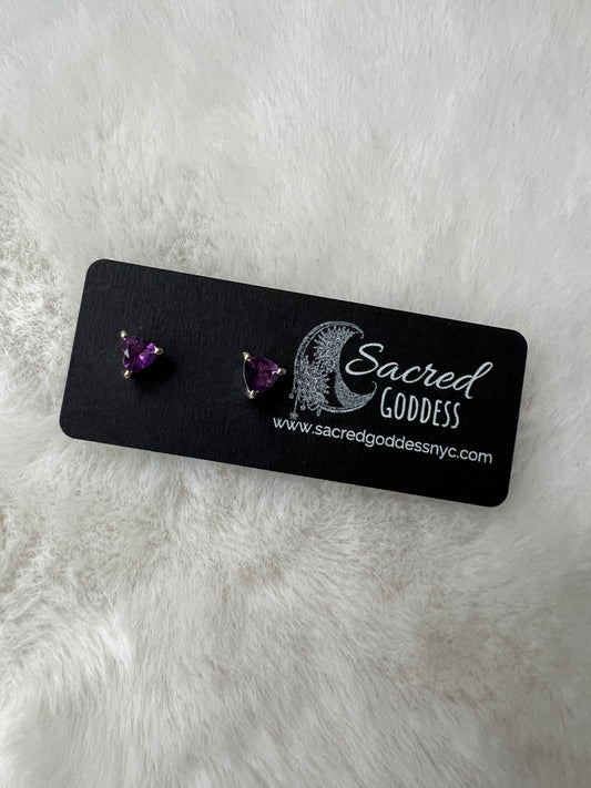 Amethyst studs