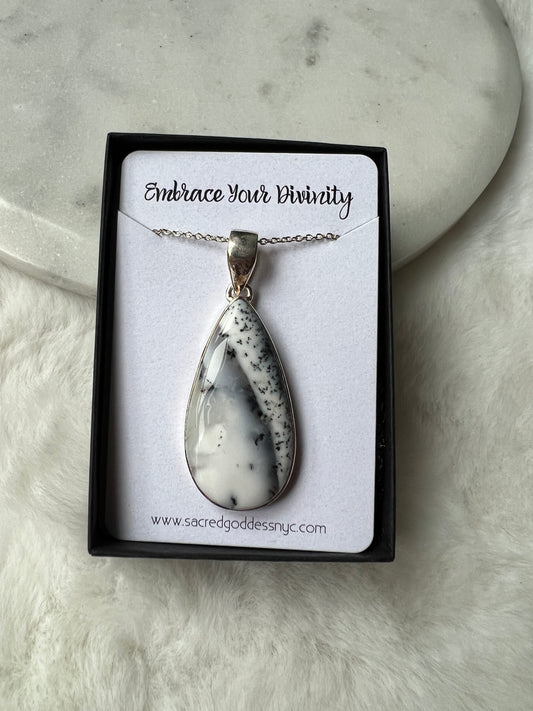 Dendritic Agate necklace (2)